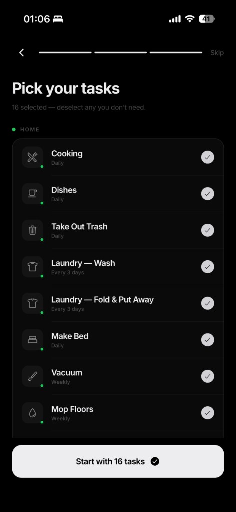 OkayThen app: Pick tasks