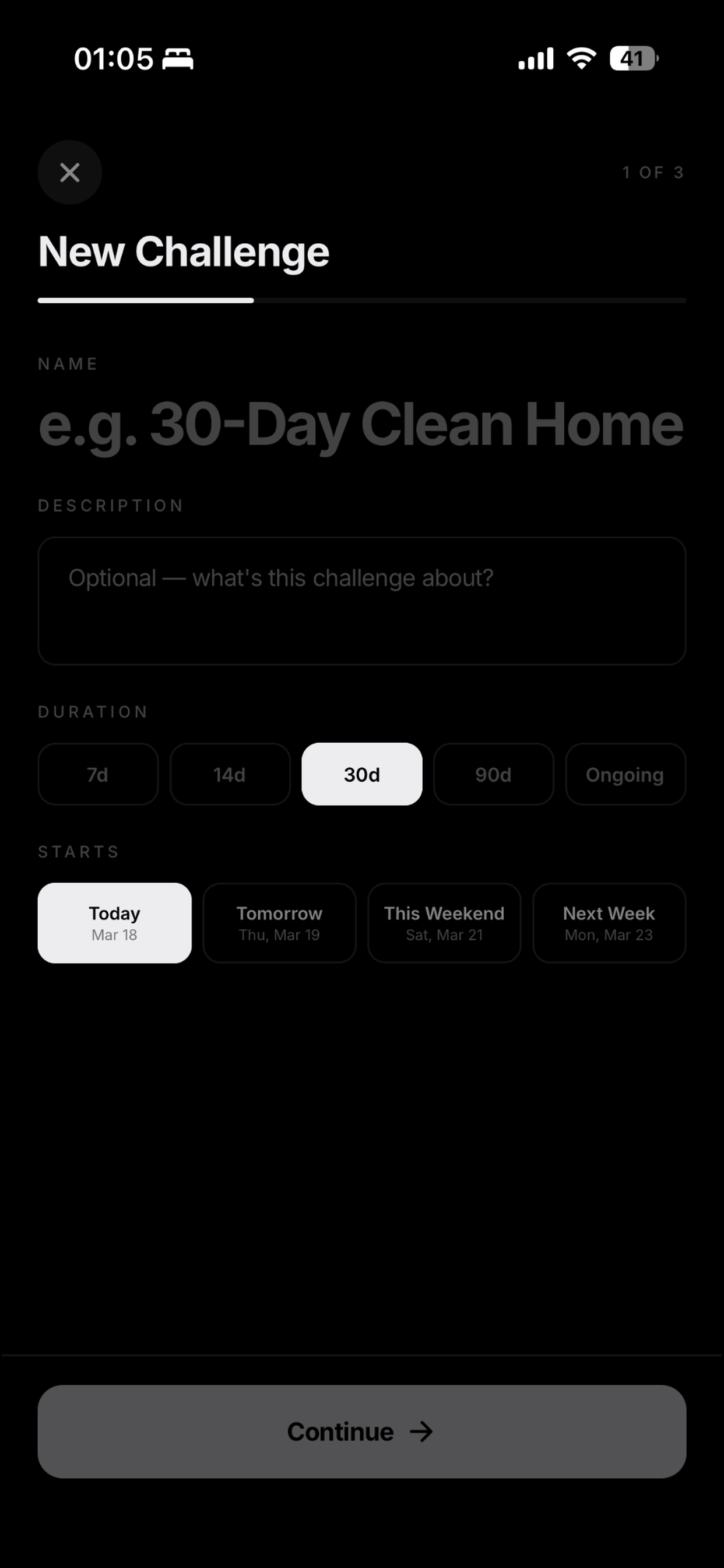OkayThen app: Create a challenge